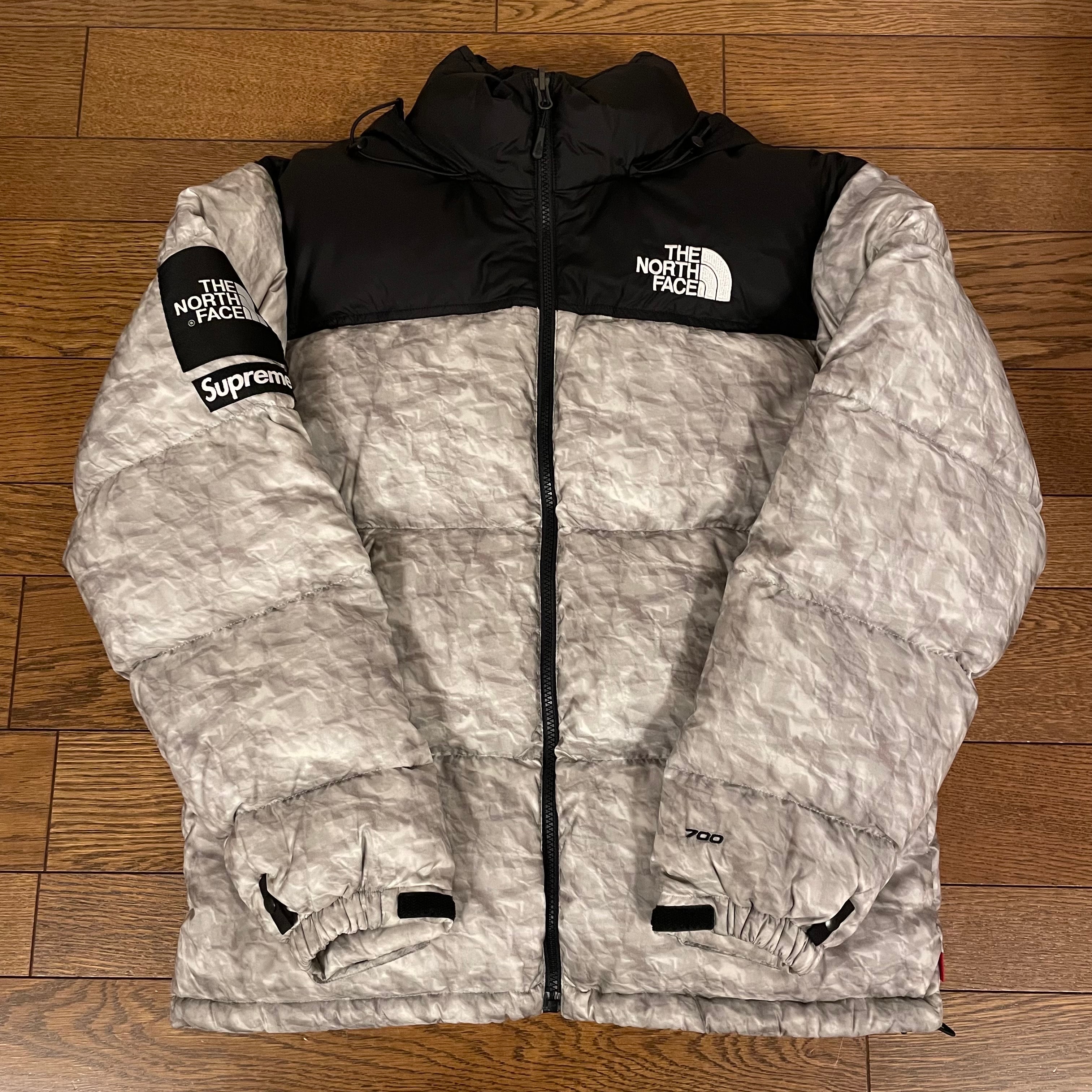 Supreme x The North Face Nuptse Jacket "White Paper Print"