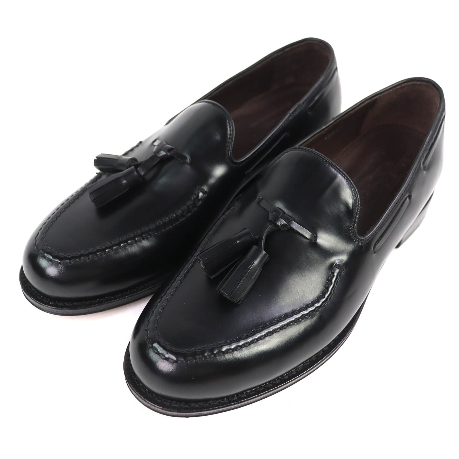 未使用品 ジャランスリウァヤ タッセル レザー ローファー 黒 7 98648