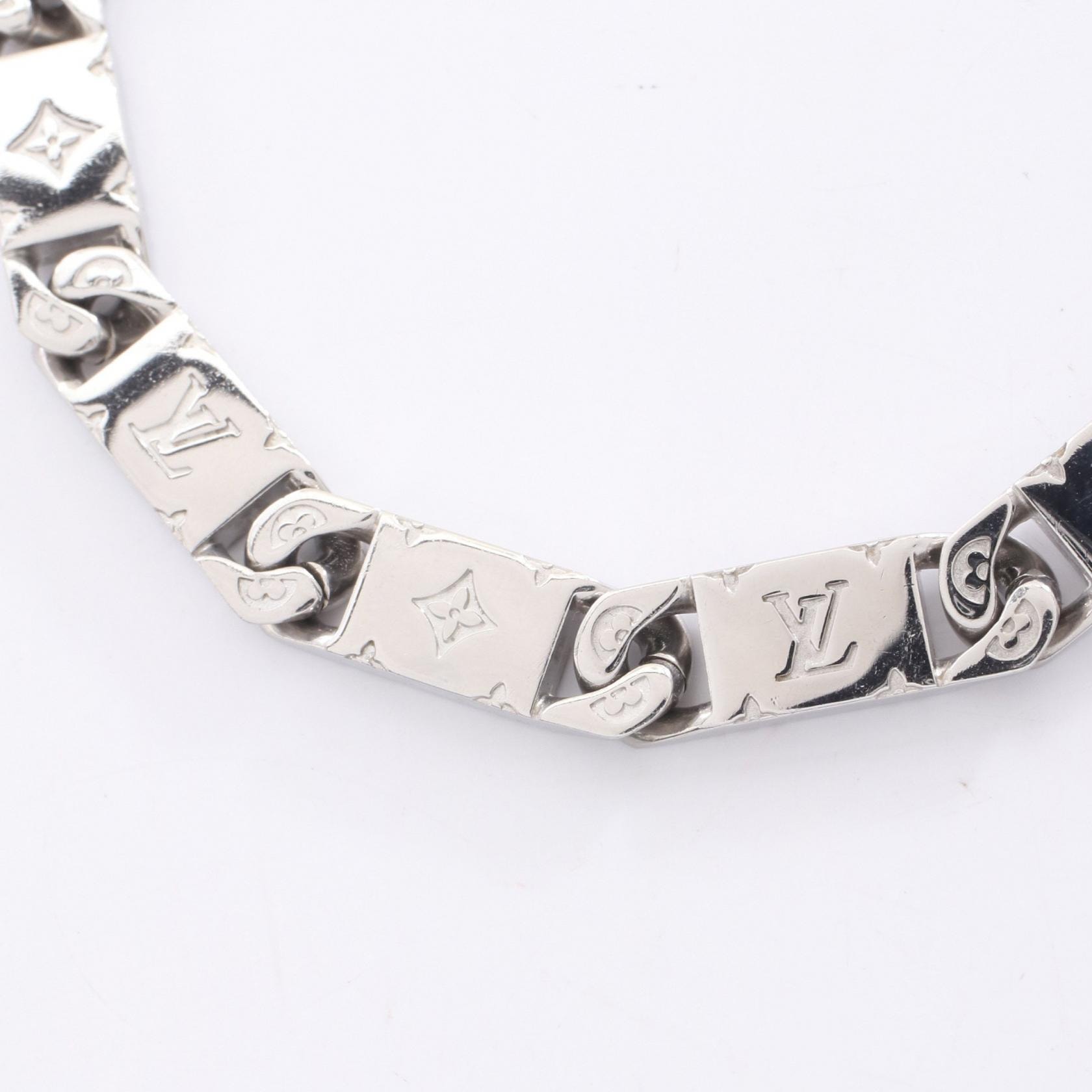 ルイ・ヴィトン LOUIS VUITTON コリエ モノグラム タイドアップ ネックレス ジュエリー ステンレススチール シルバー メンズ シルバー系 M00919 【中古】