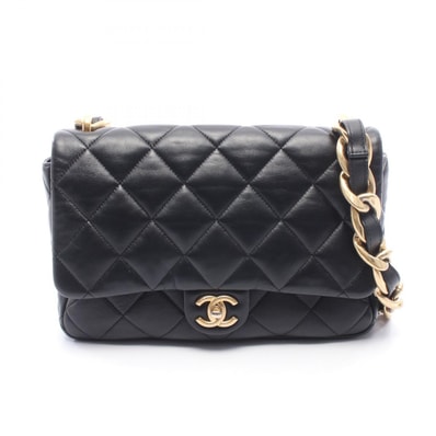 シャネル CHANEL マトラッセ ショルダーバッグ バッグ ラムスキン(羊革) レディース ブラック系 【中古】