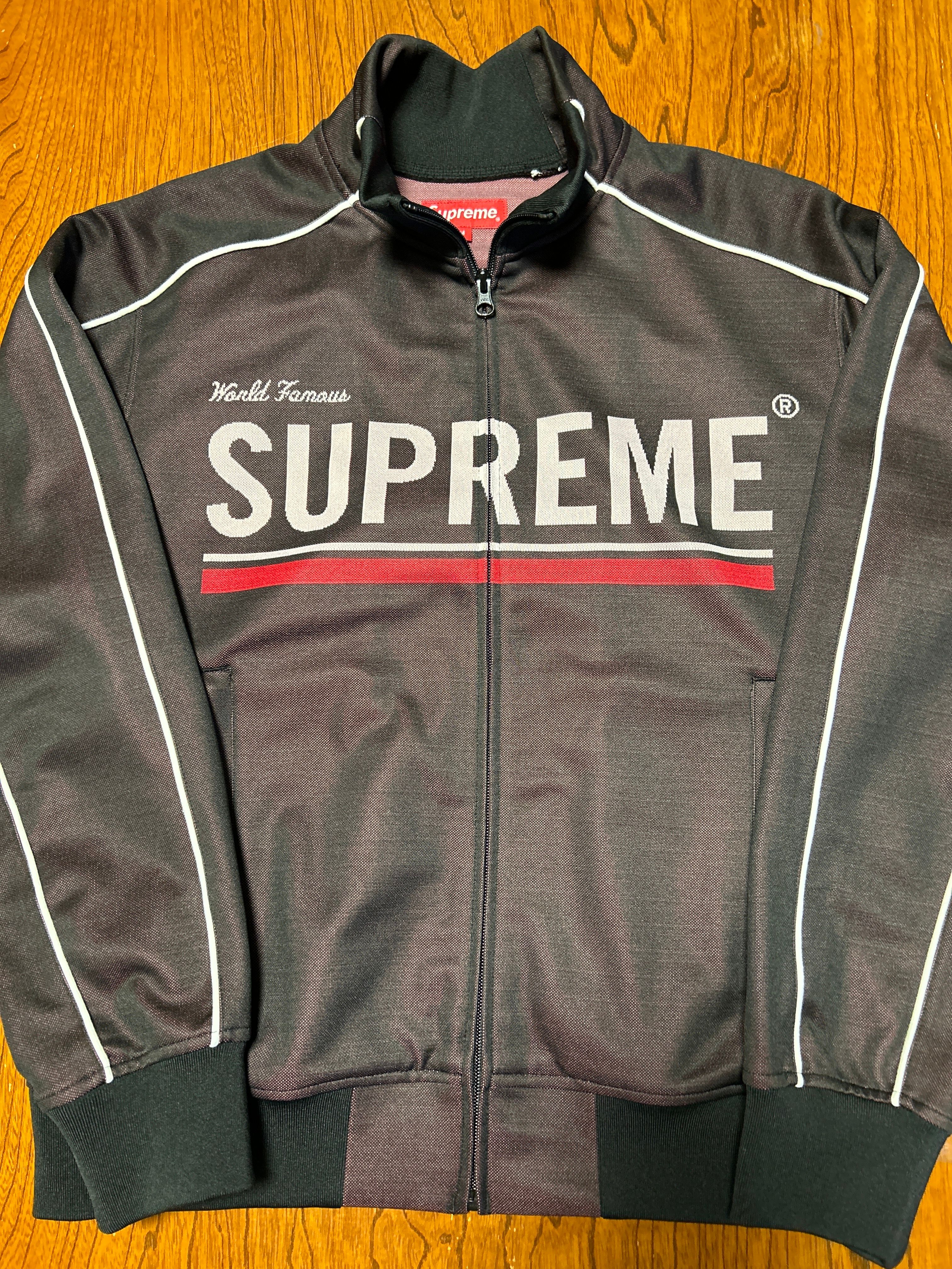 Supreme World Famous Jacquard Track Jacket "Black"