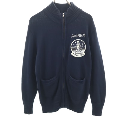 AVIREX アヴィレックス U.S.NAVY ニットジャケット M ネイビー