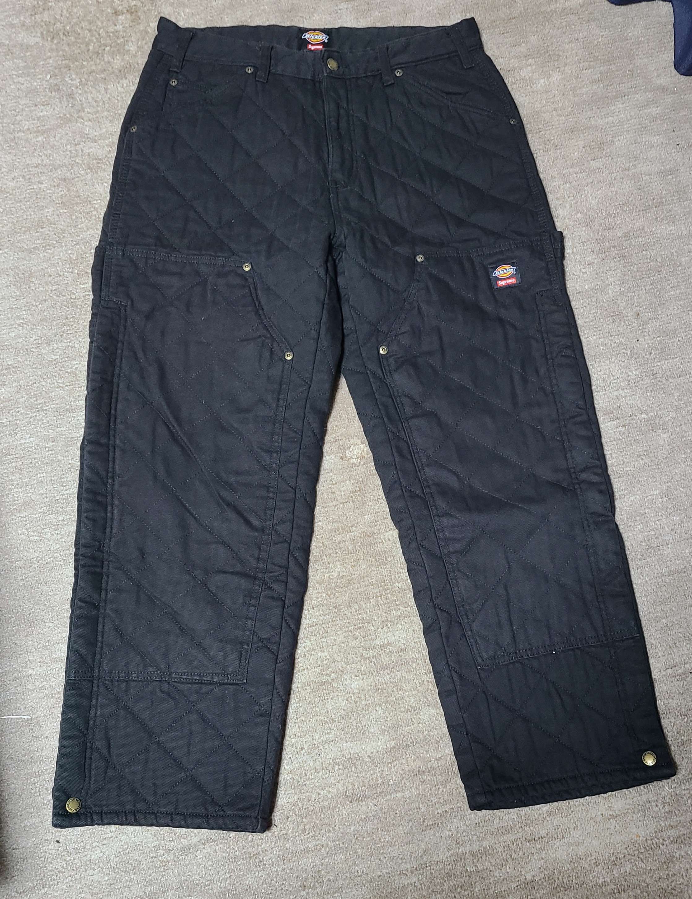 Supreme x Dickies Quilted Denim Work Pant "Black"