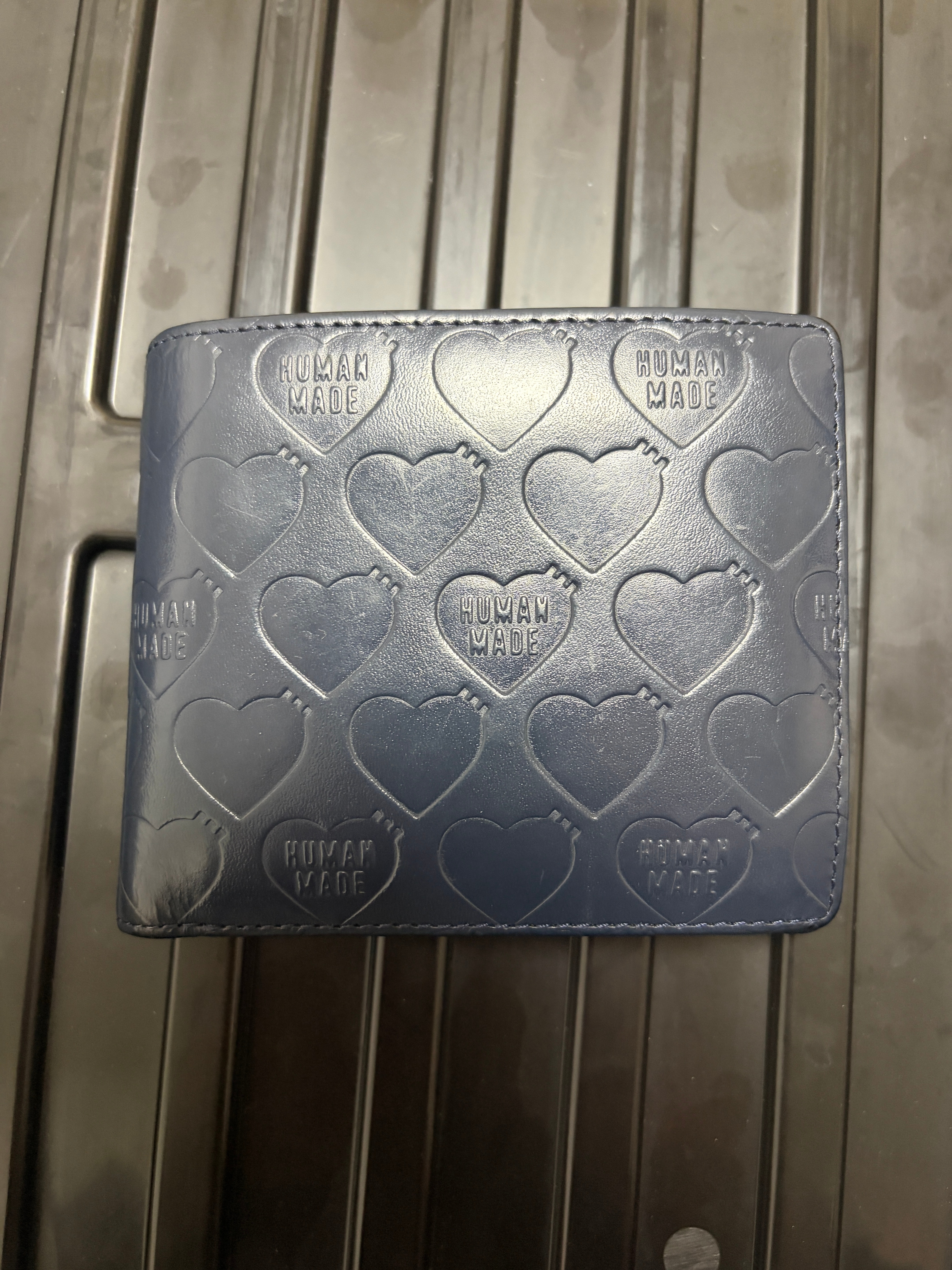 HUMAN MADE Leather Wallet "Navy"