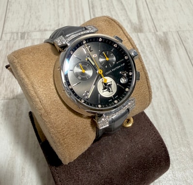 【極美品☆限定カラー☆国内正規品】LOUISVUITTON ルイヴィトン 12Pダイヤタンブールラブリーカップラグダイヤブラックシェル/39mm