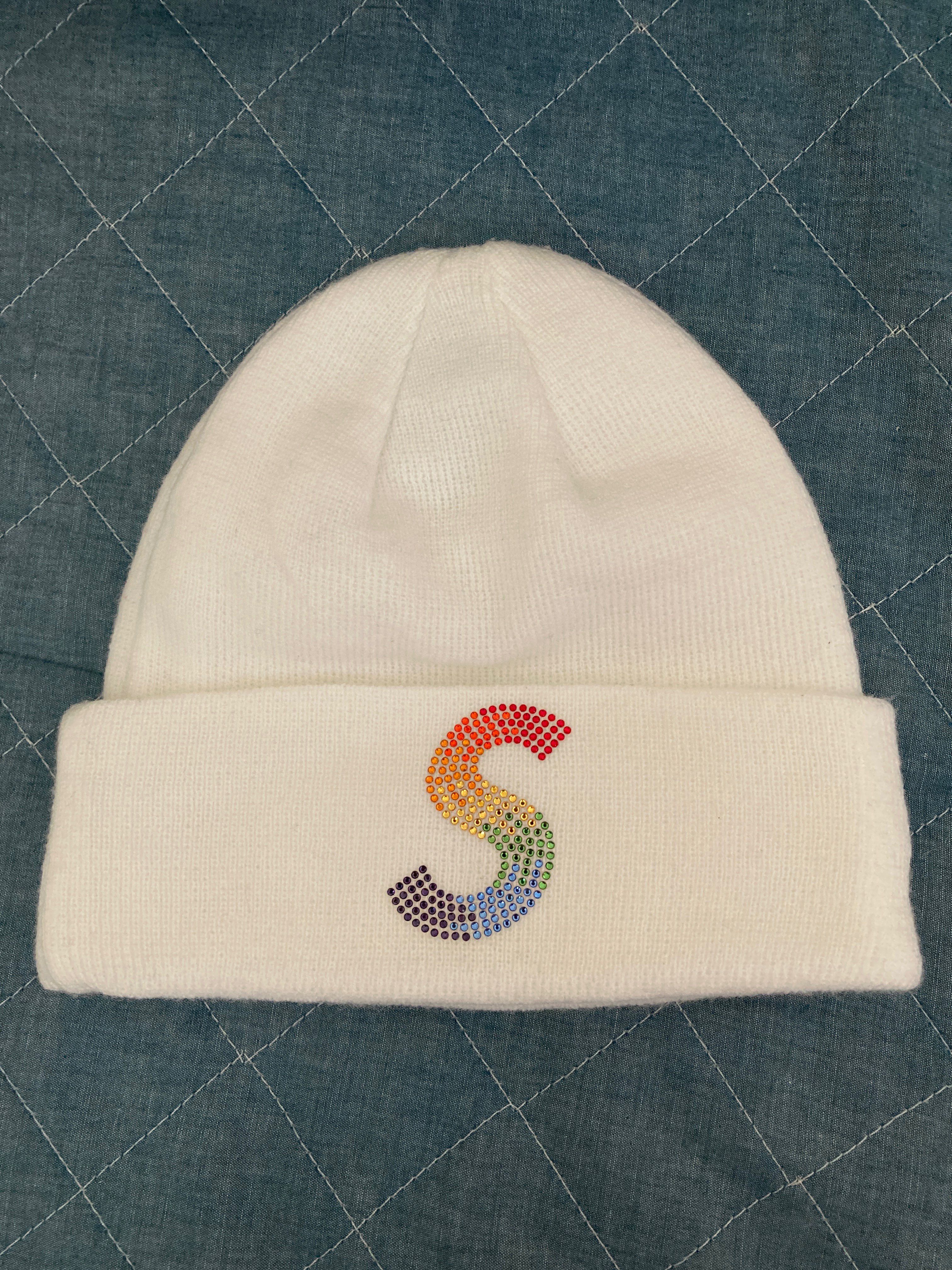 Supreme New Era® Swarovski® S Logo Beanie "White"