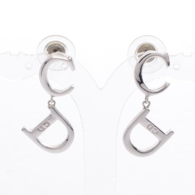 ディオール Dior CDロゴ ピアス ジュエリー ステンレススチール レディース シルバー系 【中古】