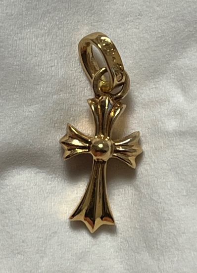Chrome Hearts 22K CH Cross Baby Fat Charm "Yellow Gold"