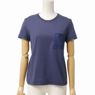 HERMES エルメス 半袖Tシャツ サイズ36 Hロゴ クルーネック ブランド古着【中古】20260403/RA8689