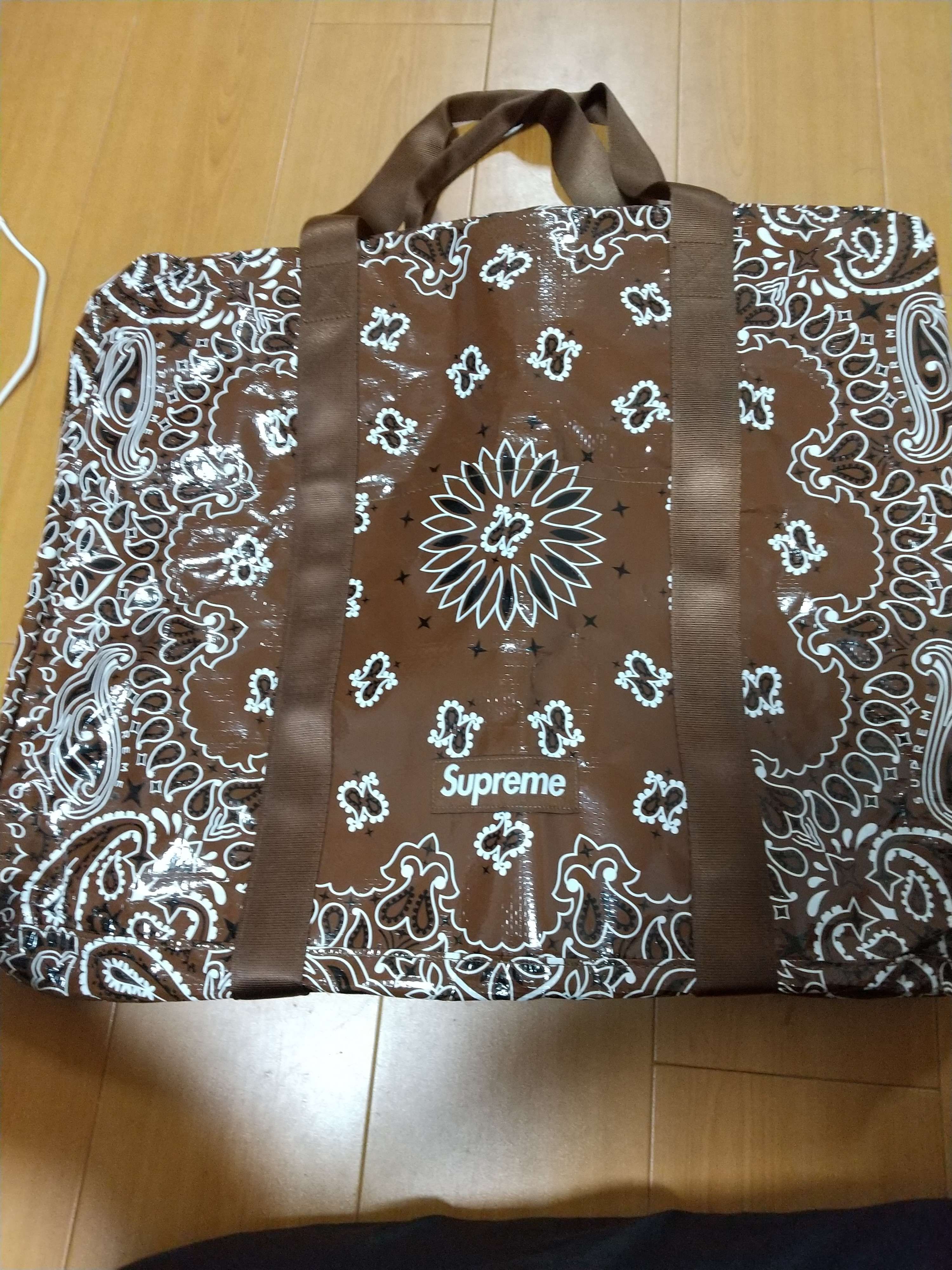 Supreme Bandana Tarp Large Duffle Bag "Brown"