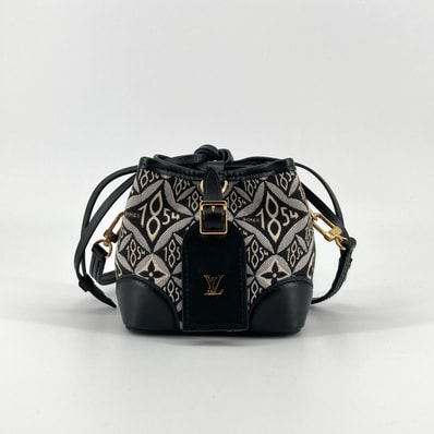 LOUIS VUITTON(ルイ・ヴィトン) ノエパース SINCE1854 モノグラム ジャガードキャンバス ゴールド金具 ショルダーバッグ ブラック