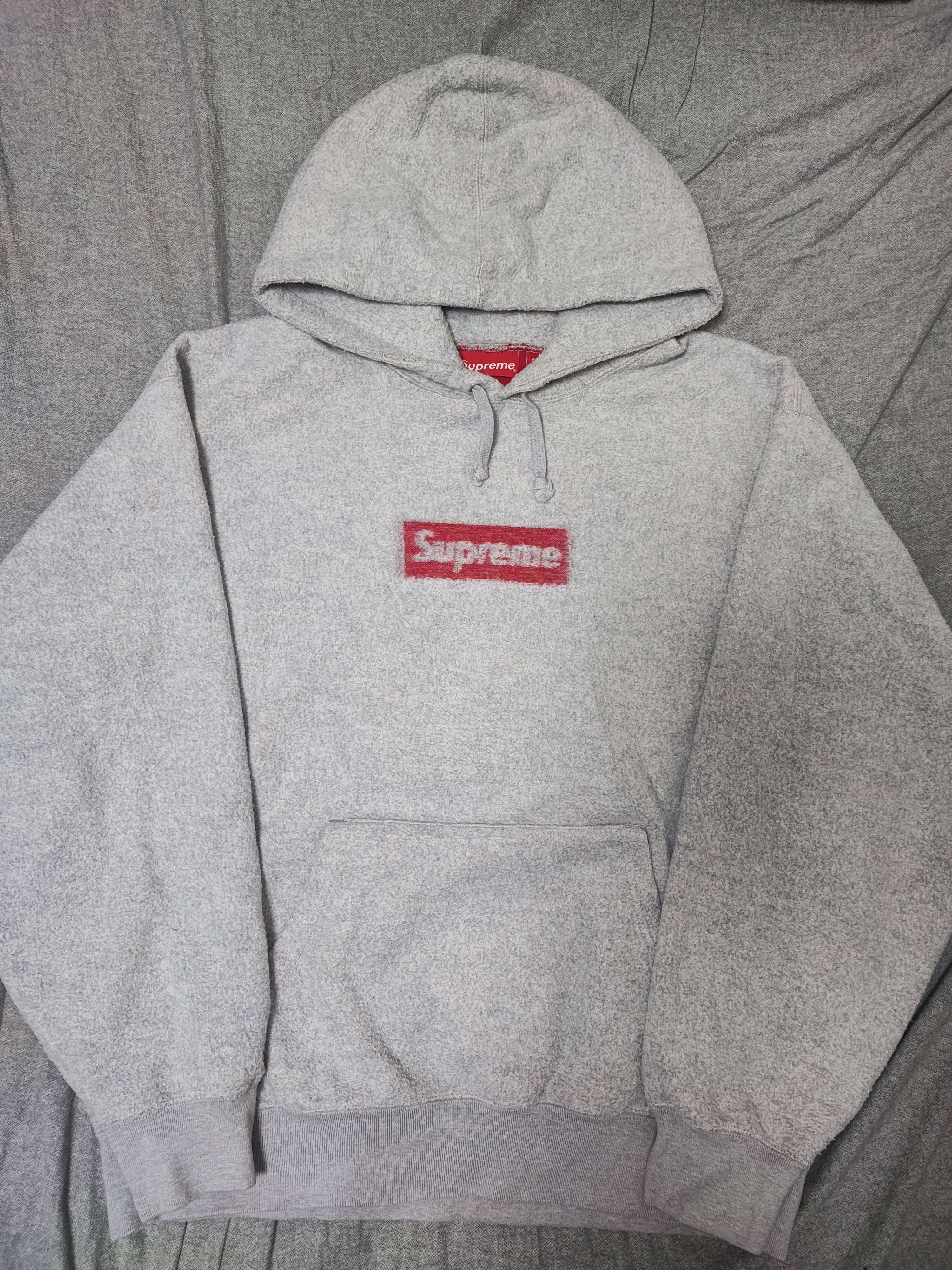 Supreme Inside Out Box Logo Hooded Sweatshirt "Heather Grey"