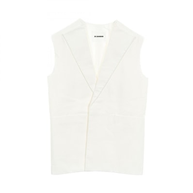 ジルサンダー JIL SANDER ベスト 衣料品 トップス コットン レディース ホワイト系 J03BN0110 【中古】