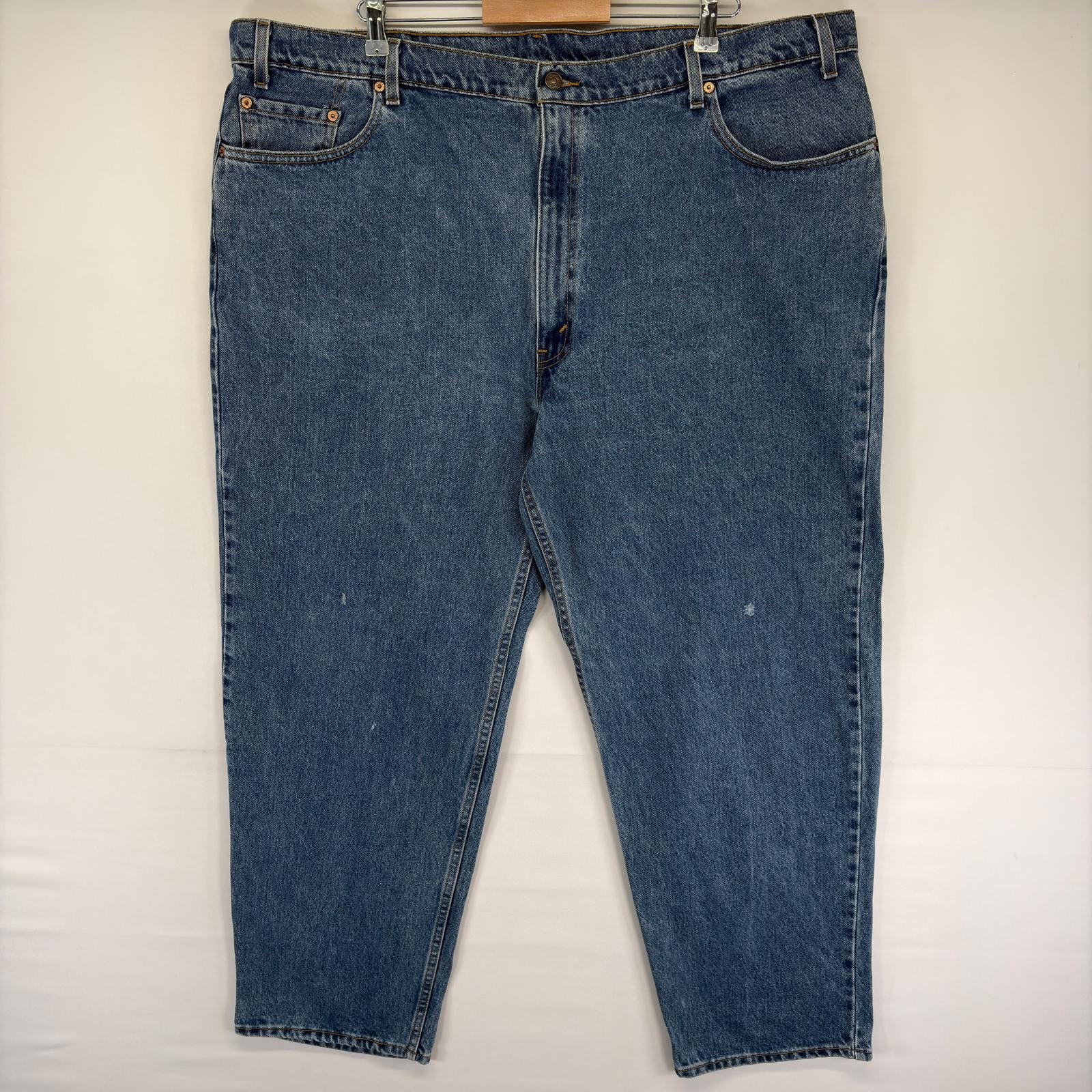 古着 90's/90年代 リーバイス Levi's USA製 デニム パンツ デニムパンツ テーパード 大きいサイズ Gパン 550 W48 L30  ブルー系 メンズ