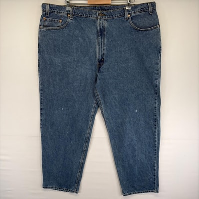 古着 90's/90年代 リーバイス Levi's USA製 デニム パンツ デニムパンツ テーパード 大きいサイズ Gパン 550 W48 L30 ブルー系 メンズ
