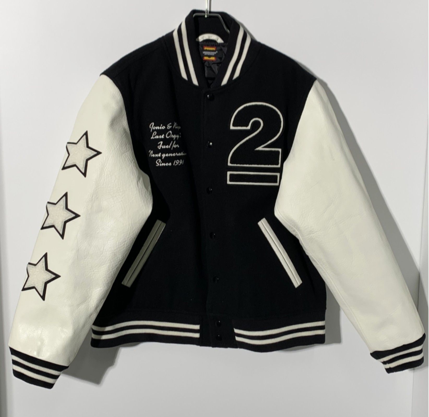 HUMAN MADE UNDERCOVER LAST ORGY2 VARSITY JACKET "Black"