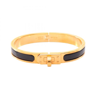 エルメス HERMES ミニ クリック ケリーPM バングル アクセサリー GP(ゴールドメッキ) エナメル ゴールド レディース ゴールド系 / ブラック系 【中古】