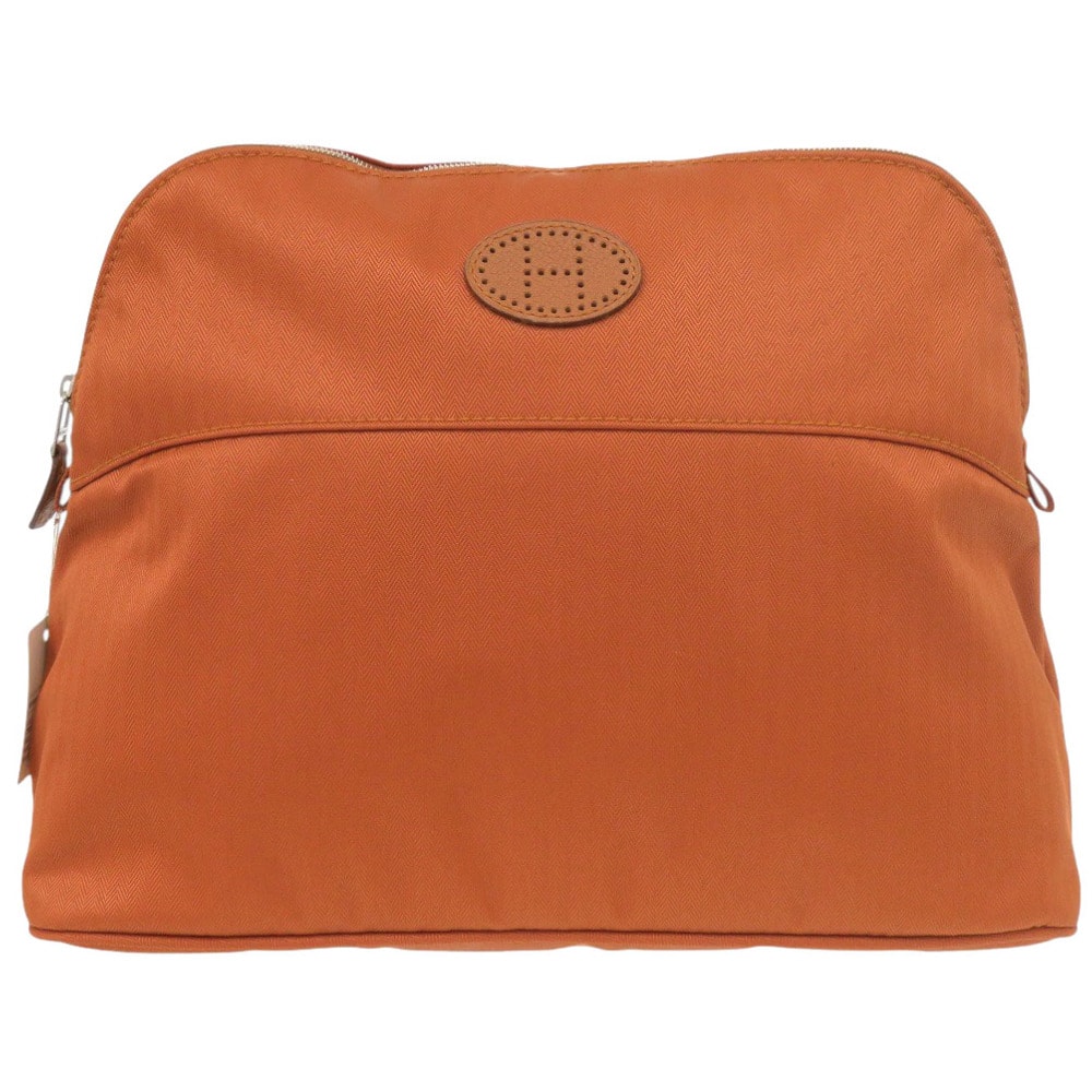 エルメス  ボリードポーチ 31   コットン  オレンジ系
