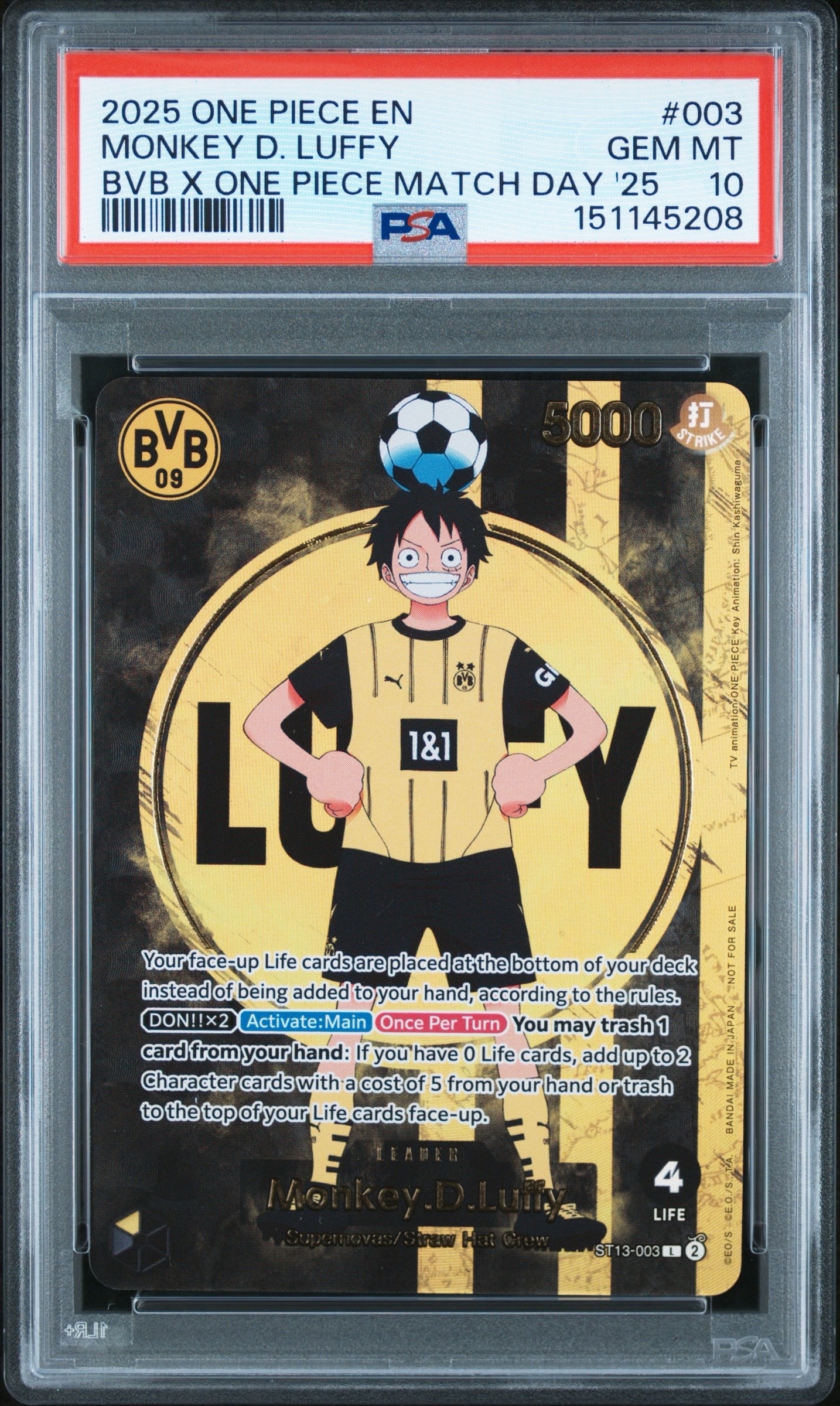 モンキー・D・ルフィ L [ST13-003]【英語版】(プロモーションカード「ボルシアドルトムント × ONE PIECE マッチデー 2025」)
