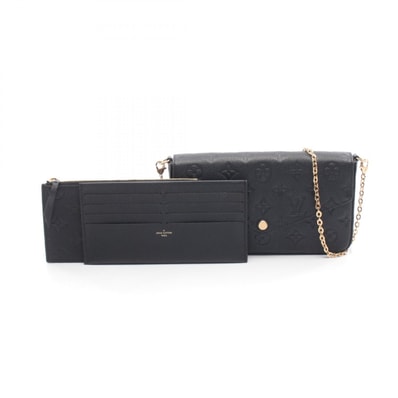 ルイ・ヴィトン LOUIS VUITTON ポシェット フェリシー ショルダーバッグ バッグ レザー モノグラム・アンプラント ノワール レディース ブラック系 M64064 【中古】