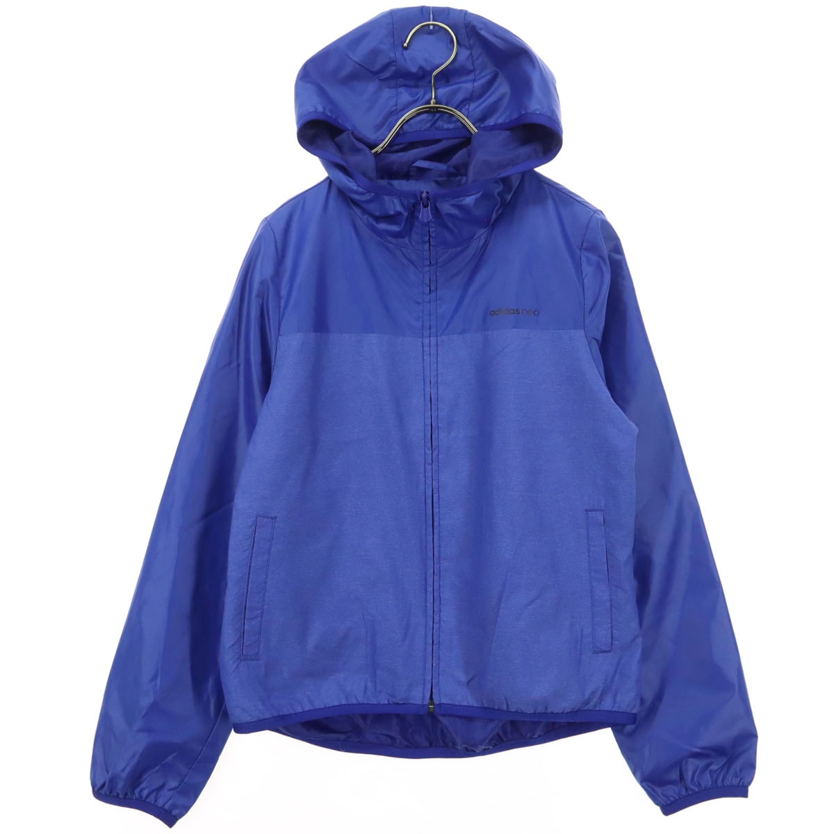 adidas NEO アディダスネオ ワンポイントロゴ 長袖 薄手 ウインドブレーカー M ブルー