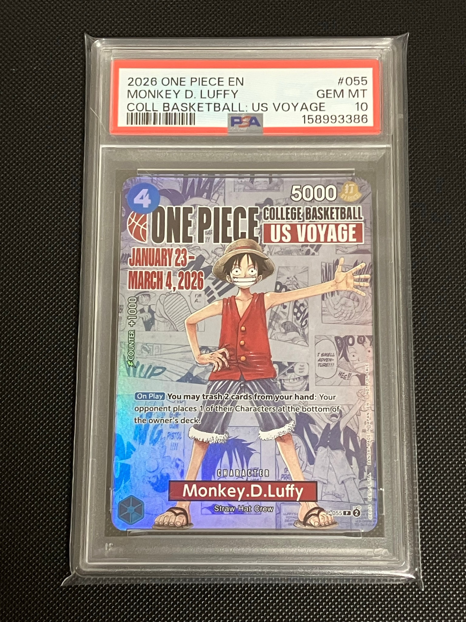 PSA10】モンキー・D・ルフィ：P (開封済) [P-055]【英語版