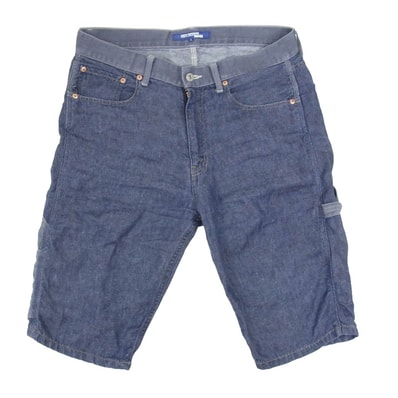 JUNYA WATANABE COMME des GARCONS MAN ジュンヤワタナベコムデギャルソンマン ショートパンツ 21SS WG-P033 麻デニム 異素材切替 デニムショーツ ハーフパンツ ブルー系 S【中古】
