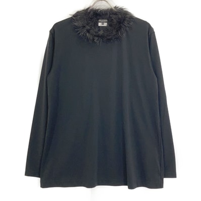 コムデギャルソンオムプリュス PL-T009 ブラック 23年製 ファートリムロングカットソー M