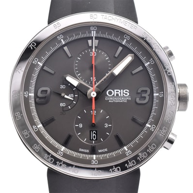 オリス ORIS 01 674 7659 41 63 TT1 クロノグラフ 自動巻き メンズ 良品 R#146544