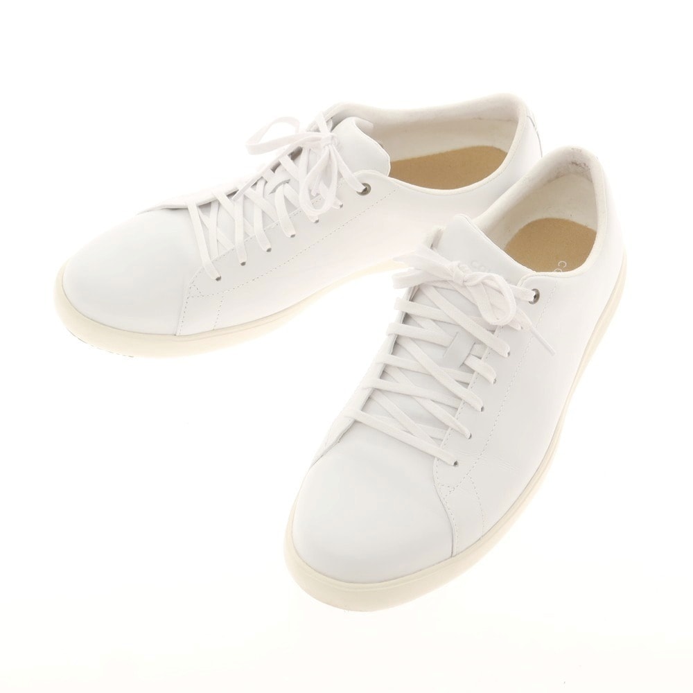 【中古】コールハーン COLE HAAN GRAND CROSSCOURT2 レザー スニーカー オフホワイト【サイズ10 1/2】【メンズ】