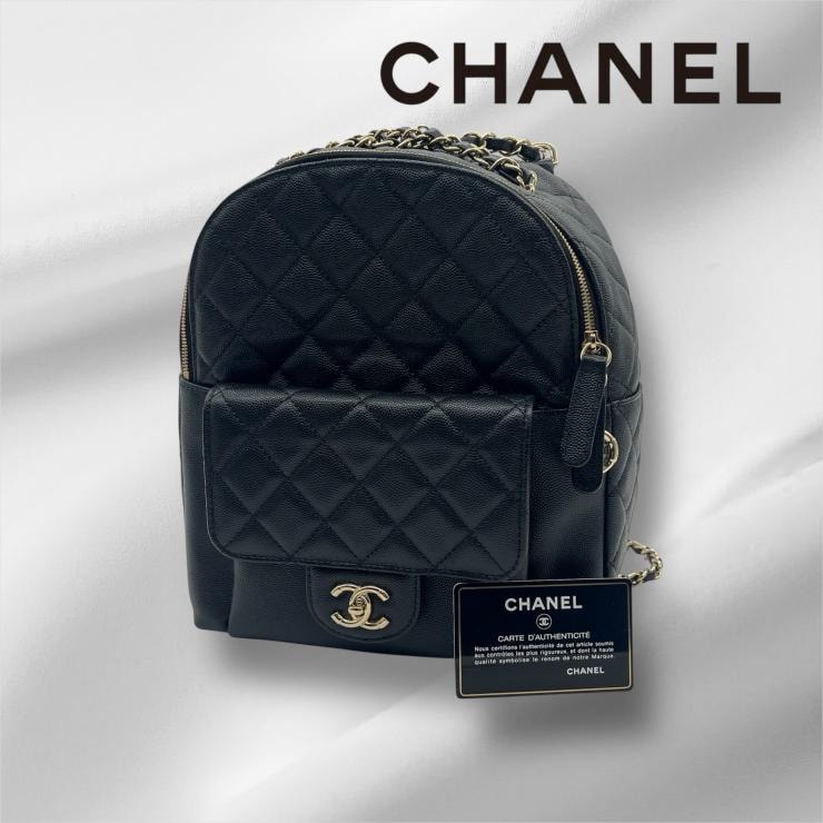 CHANEL シャネル リュック リュックサック バックパック マトラッセ キャビアスキン ゴールド金具 26番台 ★美品★ ★ギャラ付★