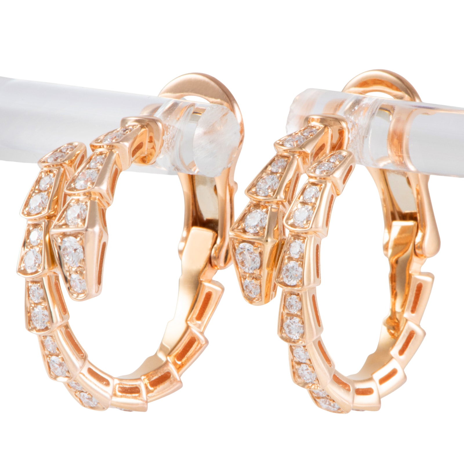 BVLGARI ブルガリ セルペンティ ヴァイパー イヤリング ピアス ピアス ピンク ゴールド【中古】