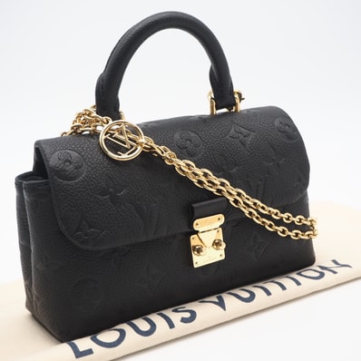 極美品 LOUIS VUITTON ルイ・ヴィトン モノグラム アンプラント ナノ マドレーヌ ノワール M12144 2wayショルダーバッグ ブラック カウハイド レディース
