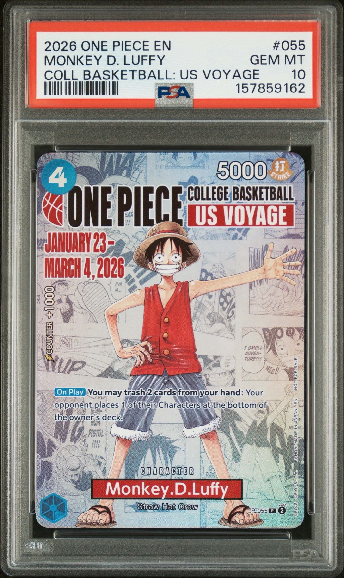 PSA10】モンキー・D・ルフィ：P (開封済) [P-055]【英語版