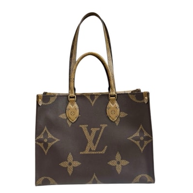 ルイヴィトン オンザゴーMM LV モノグラムリバース ショルダーバッグ モノグラムキャンバス M45039 ブラウン レディース LOUIS VUITTON 中古