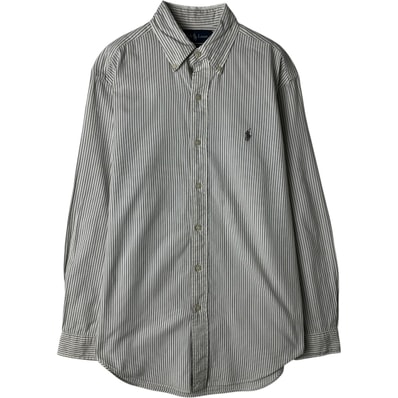 古着 ラルフローレン Ralph Lauren CLASSIC FIT クラシックフィット 長袖 ボタンダウンストライプシャツ メンズS相当/eaa628624