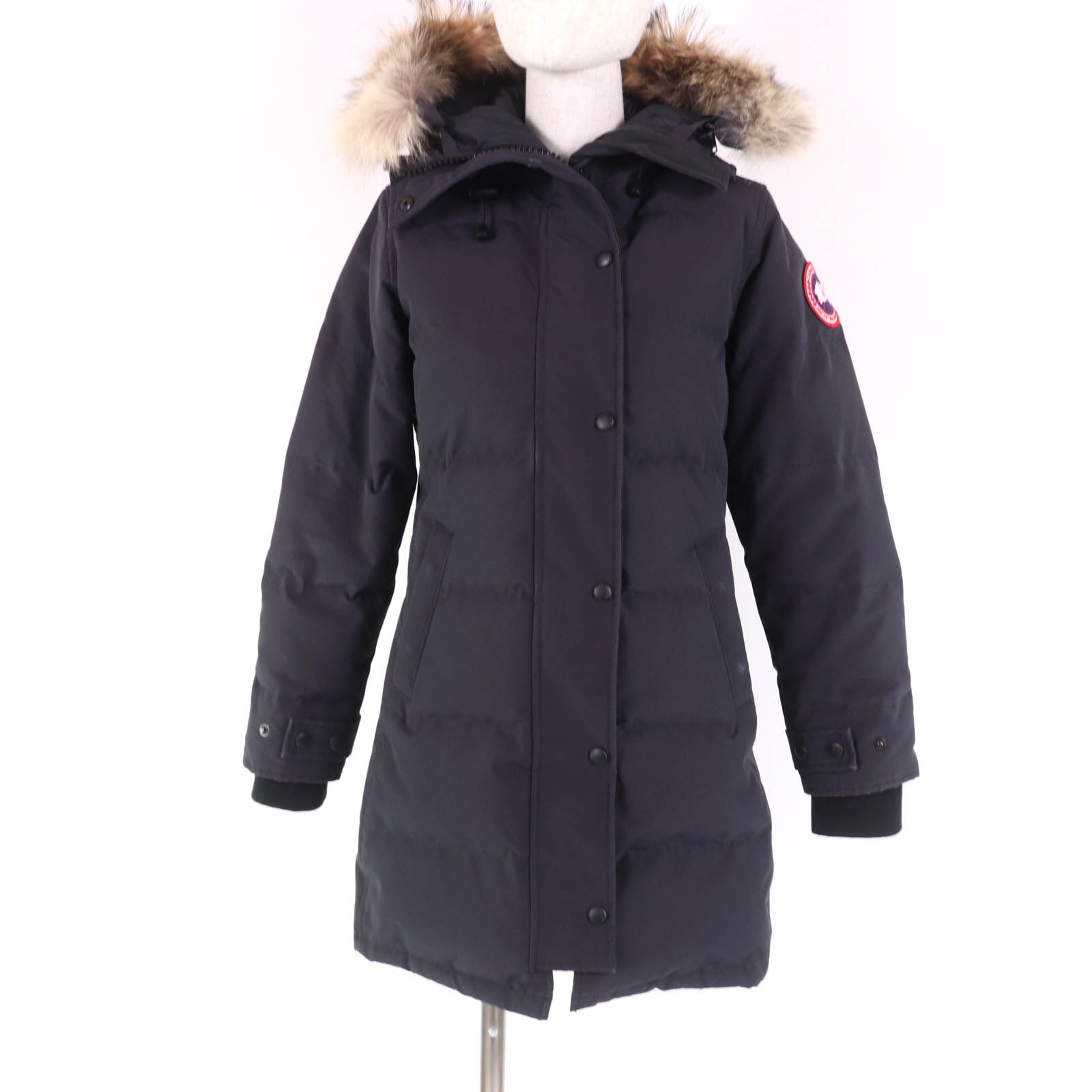 良品 カナダグース
 ダウンコート SHELBURNE PARKA シェルバーンパーカ ネイビー レディース XS 3802LA
