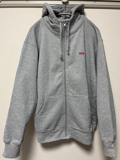 Supreme Small Box Facemask Zip Up Hooded Sweatshirt "Heather Grey"