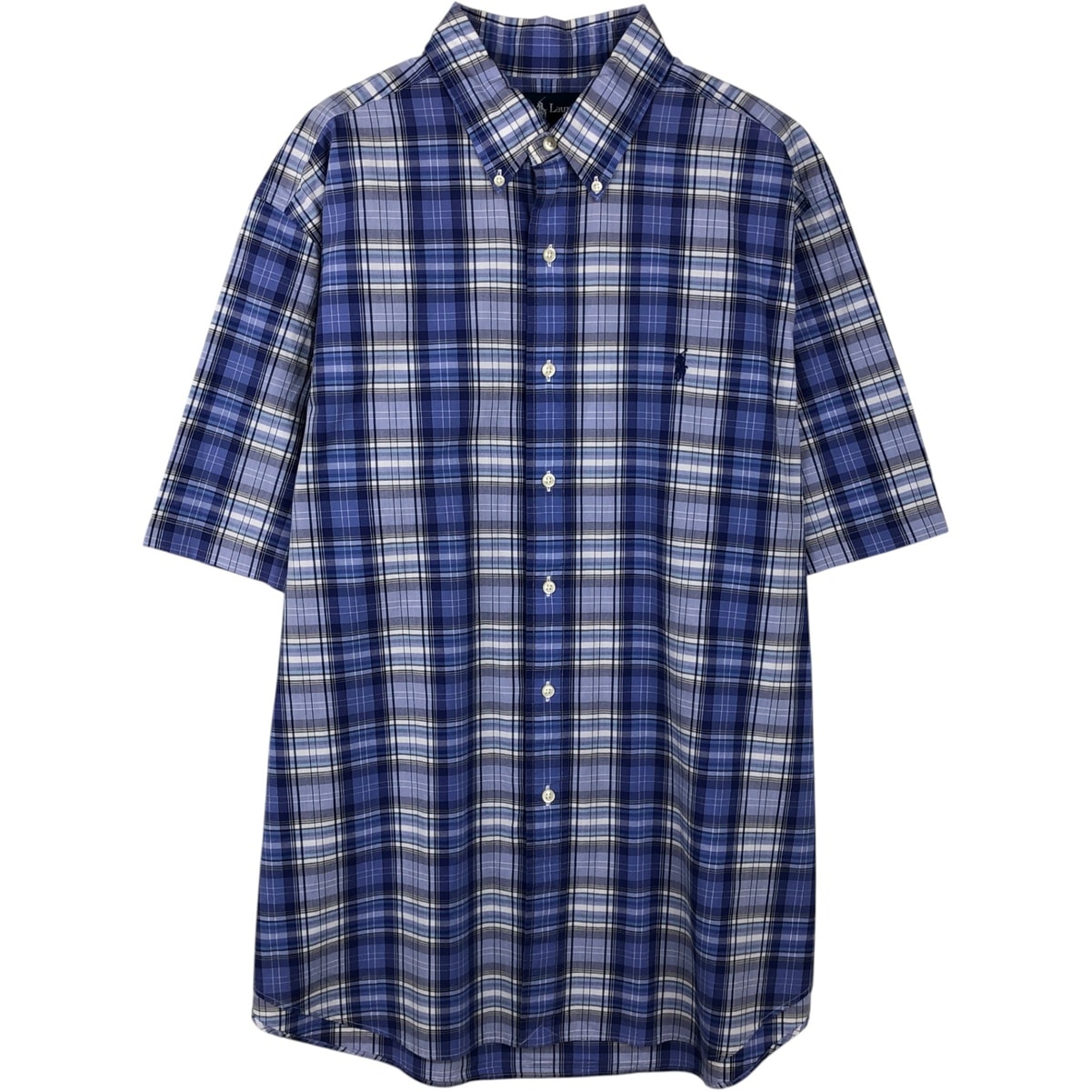 古着 ラルフローレン Ralph Lauren CLASSIC FIT クラシックフィット 半袖 ボタンダウン チェックシャツ メンズXL相当/eaa643970