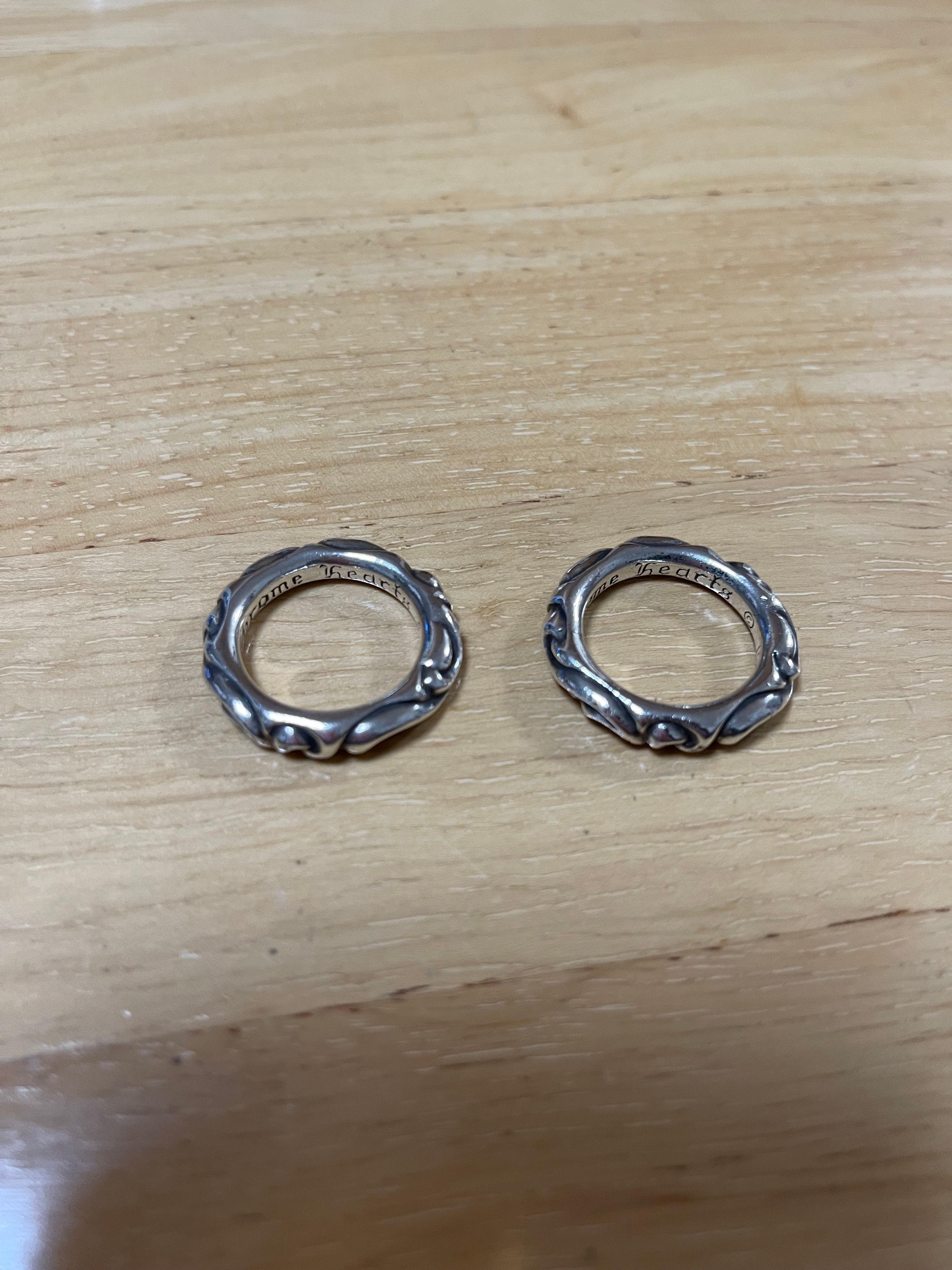 Chrome Hearts Scroll Band Ring "Silver"