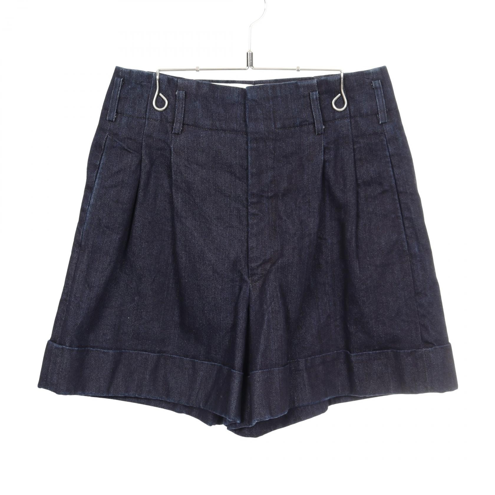 コムデギャルソン COMME des GARCONS ショート デニムパンツ 衣料品 ボトムス シルク コットン レディース ネイビー系 【中古】