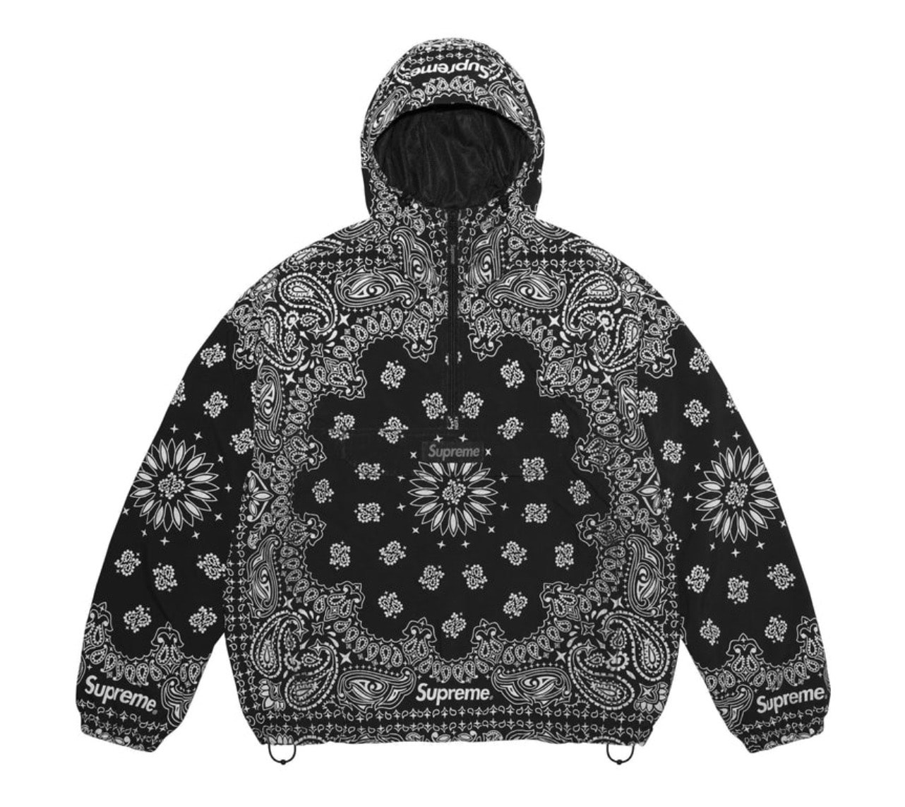 Supreme Reflective Bandana Anorak "Black"