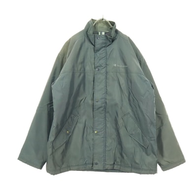 Champion チャンピオン 90s オールド ワンポイントロゴ 長袖 中綿ジャケット L グレー