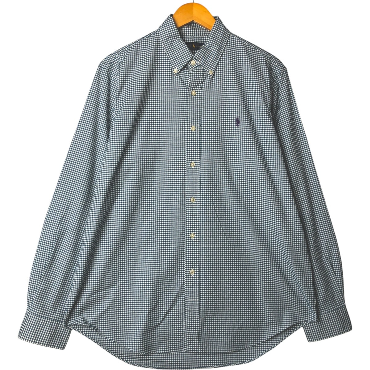 古着 ラルフローレン Ralph Lauren ギンガムチェック 長袖 ボタンダウンチェックシャツ メンズL相当/eaa575421