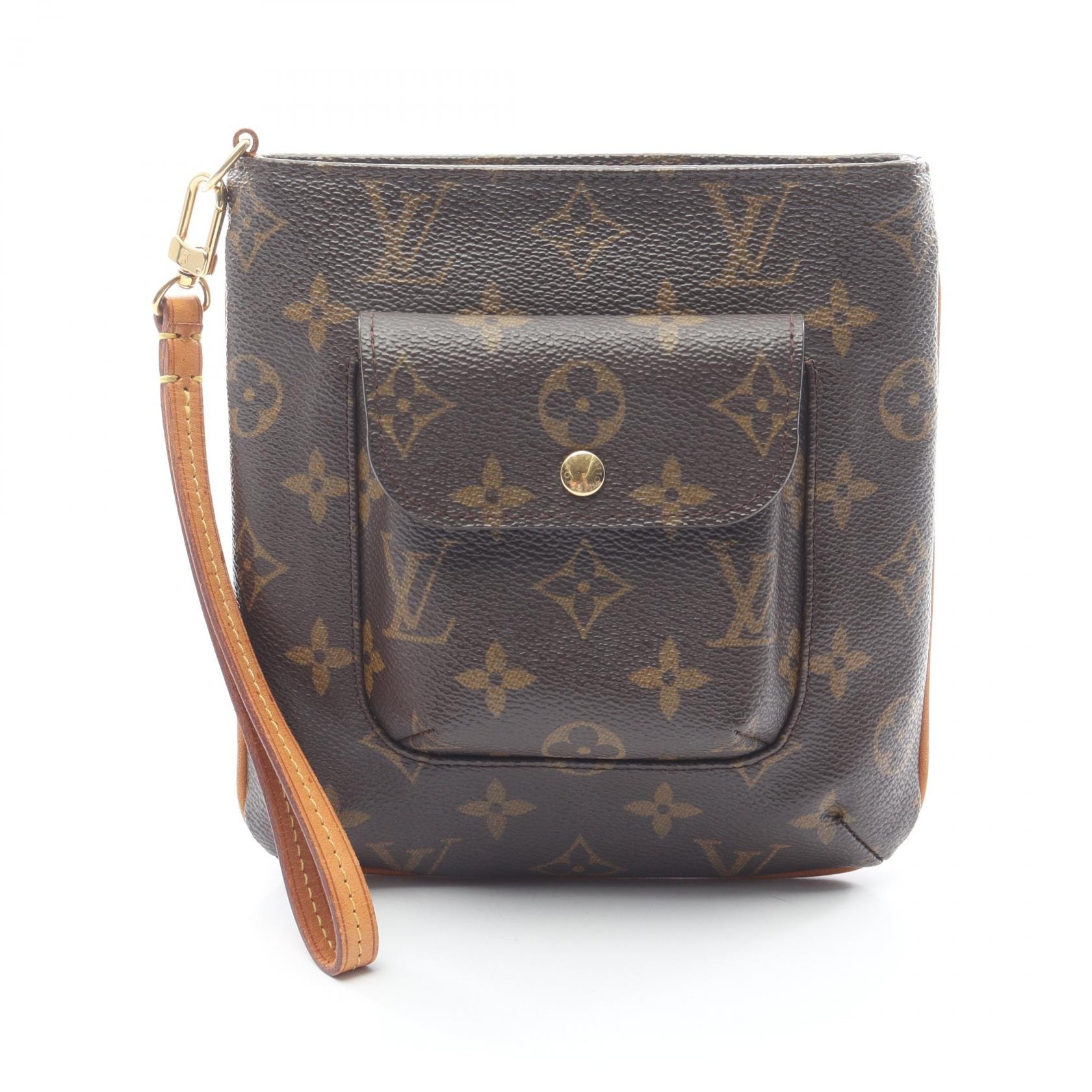 ルイ・ヴィトン LOUIS VUITTON パルティシオン モノグラム ポーチ バッグ レザー PVC レディース ブラウン系 M51901 【中古】