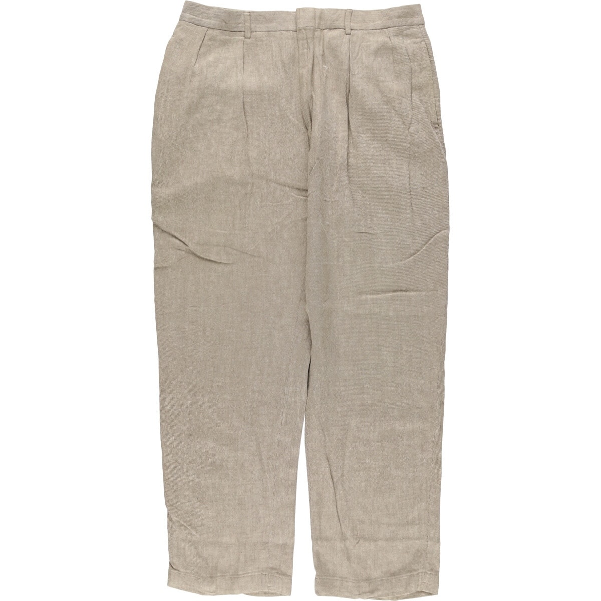 古着 ラルフローレン Ralph Lauren POLO by Ralph Lauren ツータック リネンパンツ スラックス メンズw33相当/eaa584167