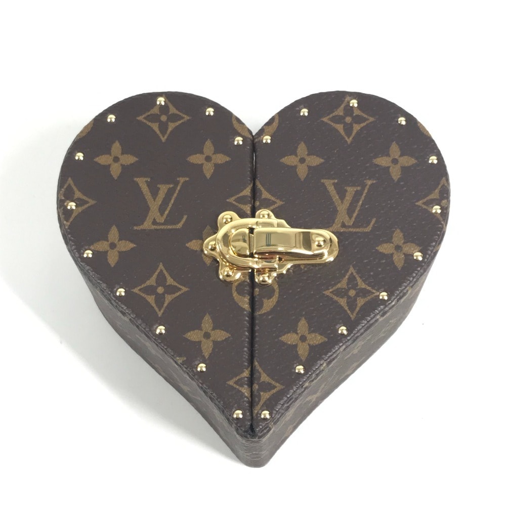 ルイヴィトン LOUIS VUITTON エクランクール M27835 モノグラム トレイ トレー インテリア ハート 小物入れ モノグラムキャンバス ブラウン 新品同様