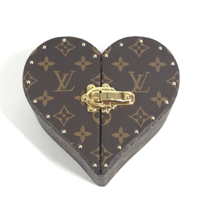 ルイヴィトン LOUIS VUITTON エクランクール M27835 モノグラム トレイ トレー インテリア ハート 小物入れ モノグラムキャンバス ブラウン 新品同様