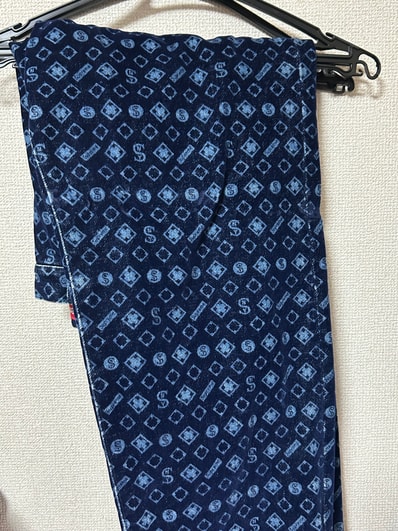 Supreme Flocked Loose Fit Jean "Blue"