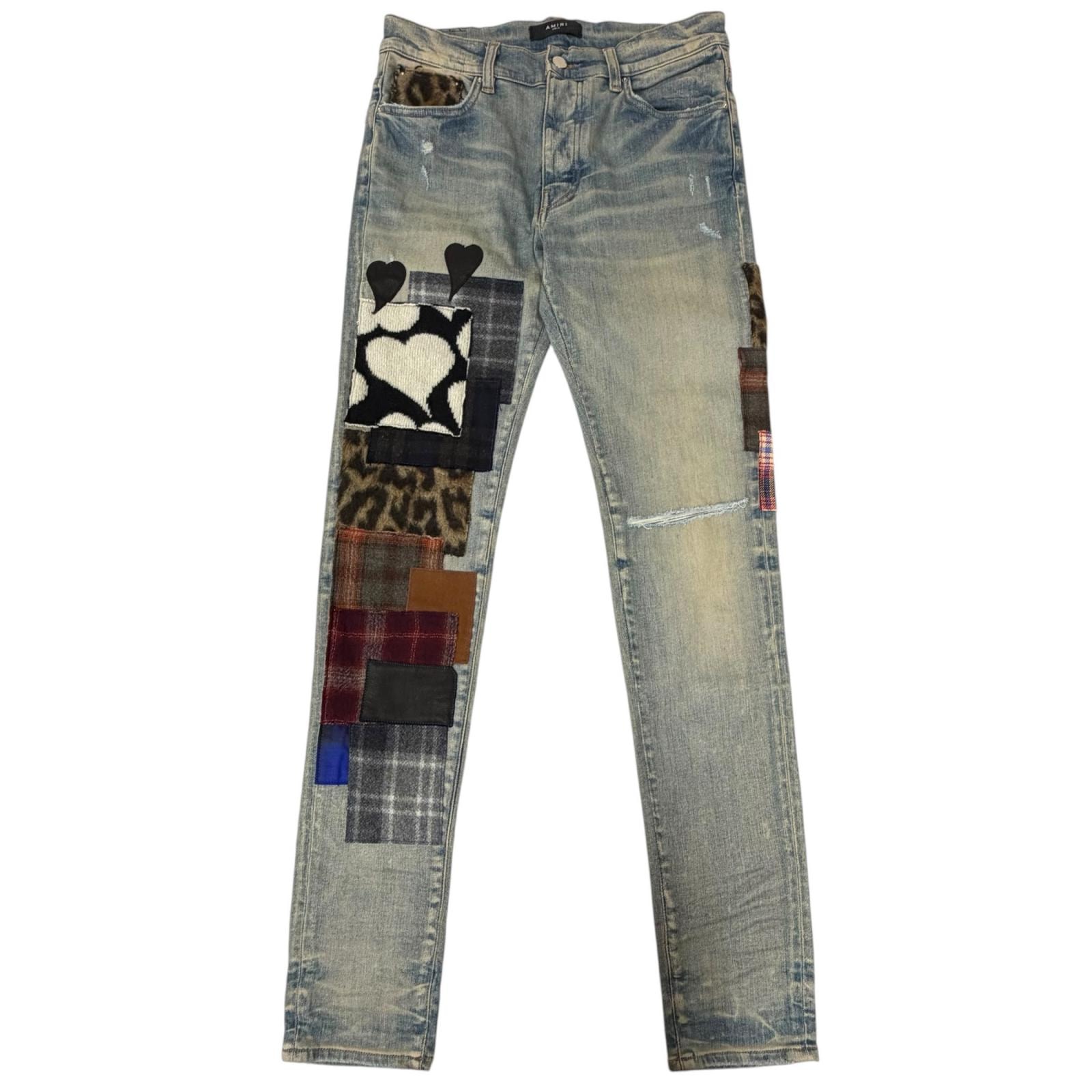 未使用品 アミリ デニムパンツ ARTPATCH JEAN グレーインディゴ